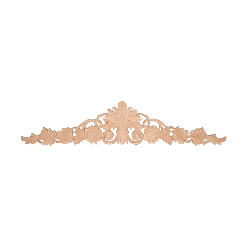 Unfinished Alder Wood Grapevine Applique Onlay