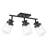 3 Light Black Wall Sconces Bathroom Vanity Lighting Fixture With Clear Glass Shade Classic Spotlight Fixture With Rotatable Light Head Metal Ceiling Light Fixture