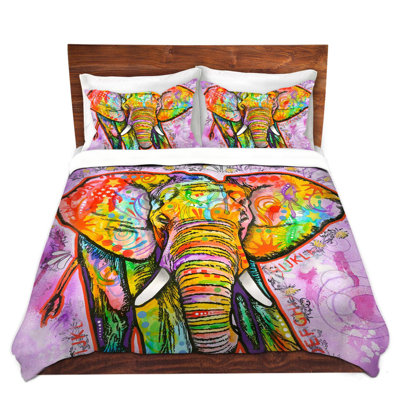 DiaNoche Duvet Cover Sets Microfiber by Dean Russo - Elephant