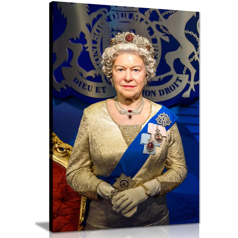 Queen Elizabeth II Queen Of England - Wrapped Canvas Print, 91cm H x 61cm W