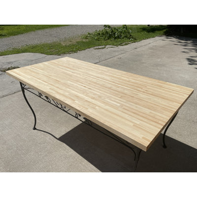 L x 36 in. W Solid Wood Rectangular Pencil Edge Table Top