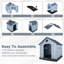 Grande niche pour chien d'extérieur résistante aux intempéries-793693187-793693184