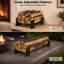 Support de bois de chauffage intérieur, support de bois de chauffage en métal à espacement réglable pour support de cheminée en forme de I, support de bûches portatif extérieur, accessoires de poêles pour la cour, idéal pour les fêtes, barbecue