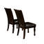 De 2 chaises de salle à manger en cerisier brun et dossier rembourré, pieds tournés pour chambre moderne et 2 chaises sophistiquées