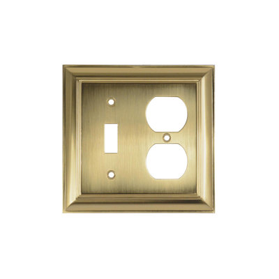 Impressions 2 - Gang Toggle Light Switch Standard Combination Wall Plate