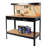 115Cm Workbench With 300Lbs Capacity, Black Carbon Steel Frame, Top, Waterproof And Rust- Finish & , Finish, Rust Prevention, Home Garage Use