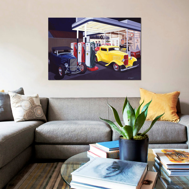«Deuce Service Garage», impression sur toile, H 40 po x l 60 po x P 1,5 po, Toile tendue
