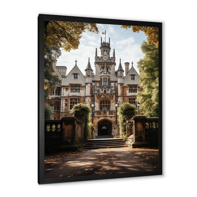 Université d'Oxford, impression sur toile, H 32 po x l 24 po x P 1 po, Cadre simple noir