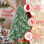 Arbre de Noël 7,5 pi avec teinte bleu-vert et 2908 pointes PE + PVC-87432499
