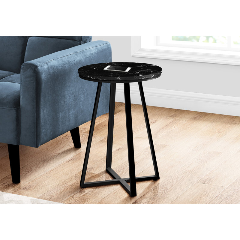 Table de bout moderne noire pour la vie, le bureau, la chambre familiale, les espaces de bureau