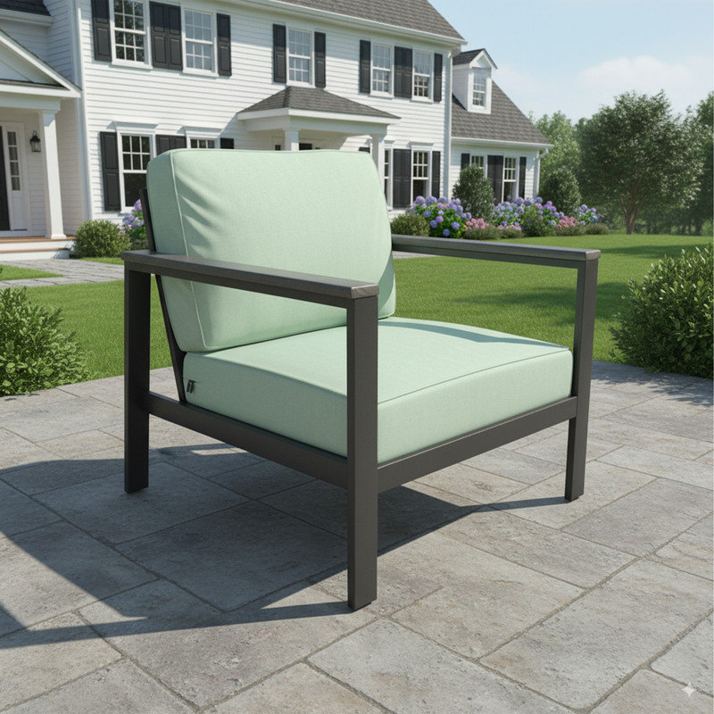 Coussin Sunbrella intérieur / extérieur à assise profonde, Tissu spa