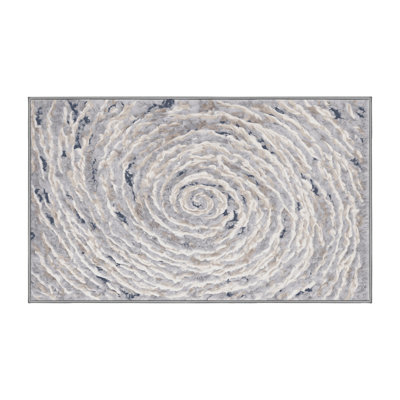 Machine Washable Gray Area Rug