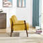 Fauteuil Mid-Century moderne en velours, jaune-716187269