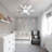 30W Socket Fan Light E26/27 Screw in Ceiling Fan with Light for Garage Bathroom