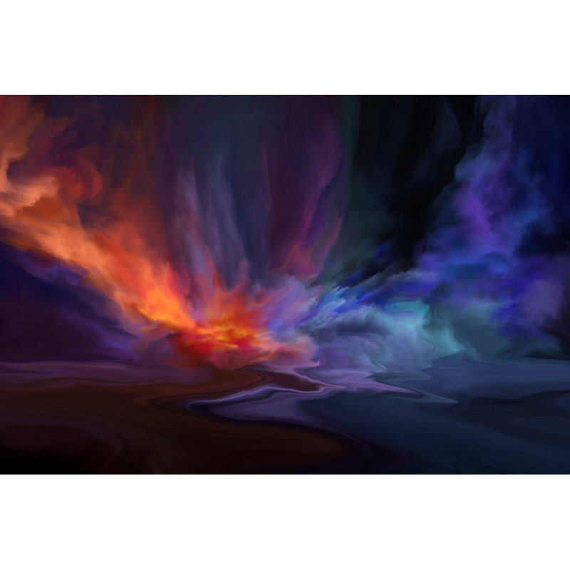 Paysage fantastique par Pobytov, H 24 po x l 36 po