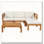 Ensemble de conversation modulaire 5 pièces avec coussins d'extérieur