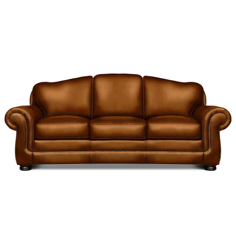 Buckingham Leather Sofa, Cognac (Maestro Artisano), Ash Honey, Yes