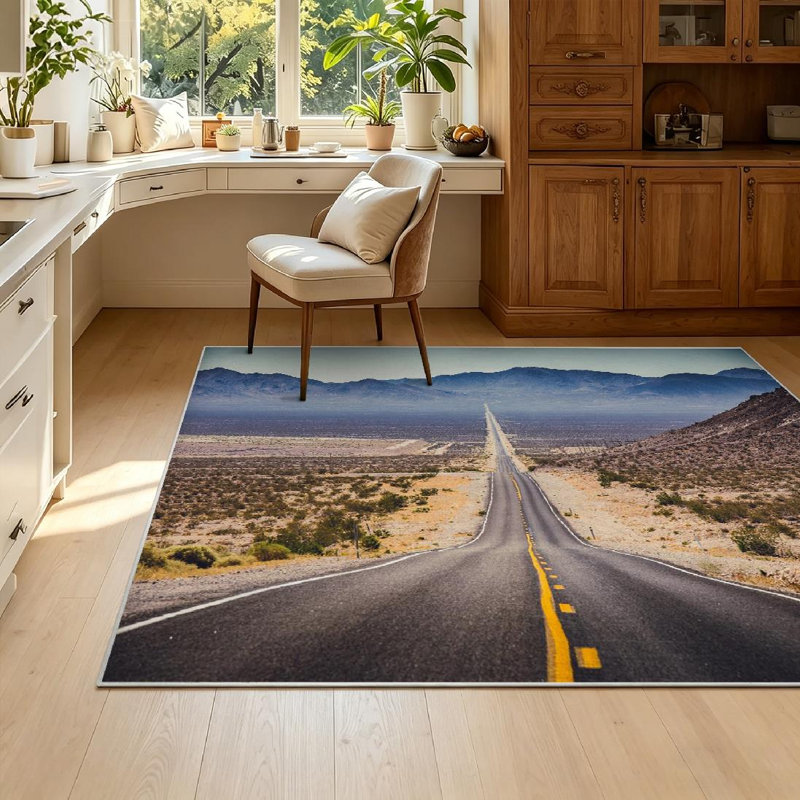 Tapis d'intérieur transparent droit lavable à la machine, Rectangle 55 po x 79 po