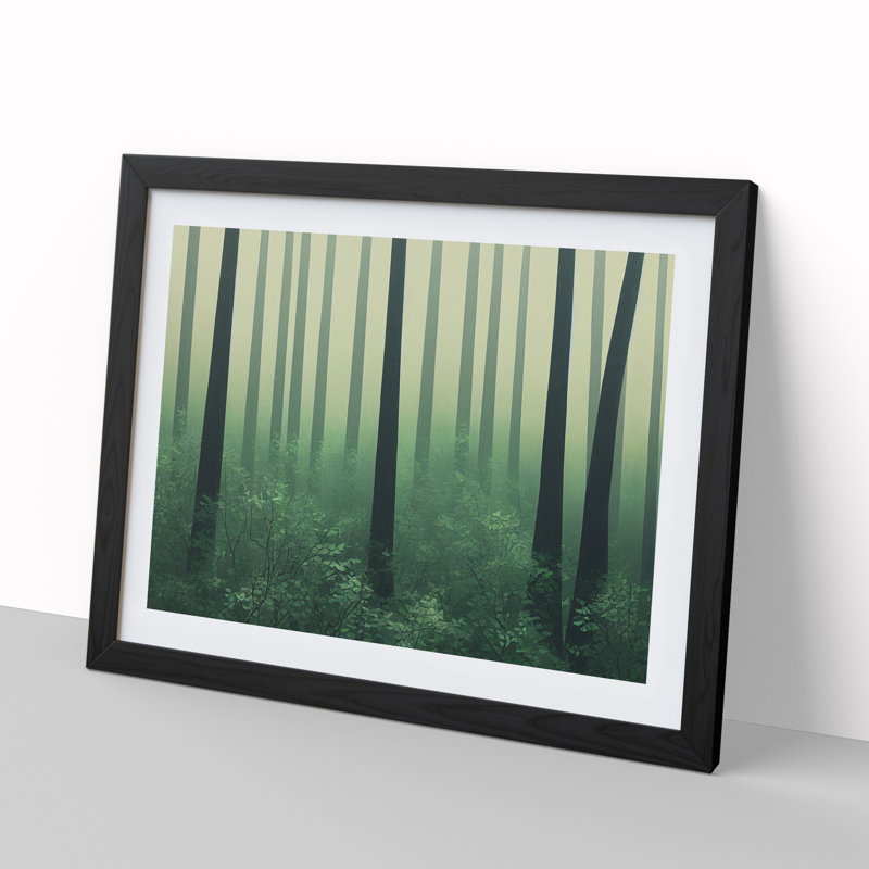 Contemporary Forest - Framed Print, Black, 34cm H x 46cm W x 2cm D