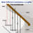 1/2" Square Balusters Rectangular Stair Balusters With  Swivel Shoes