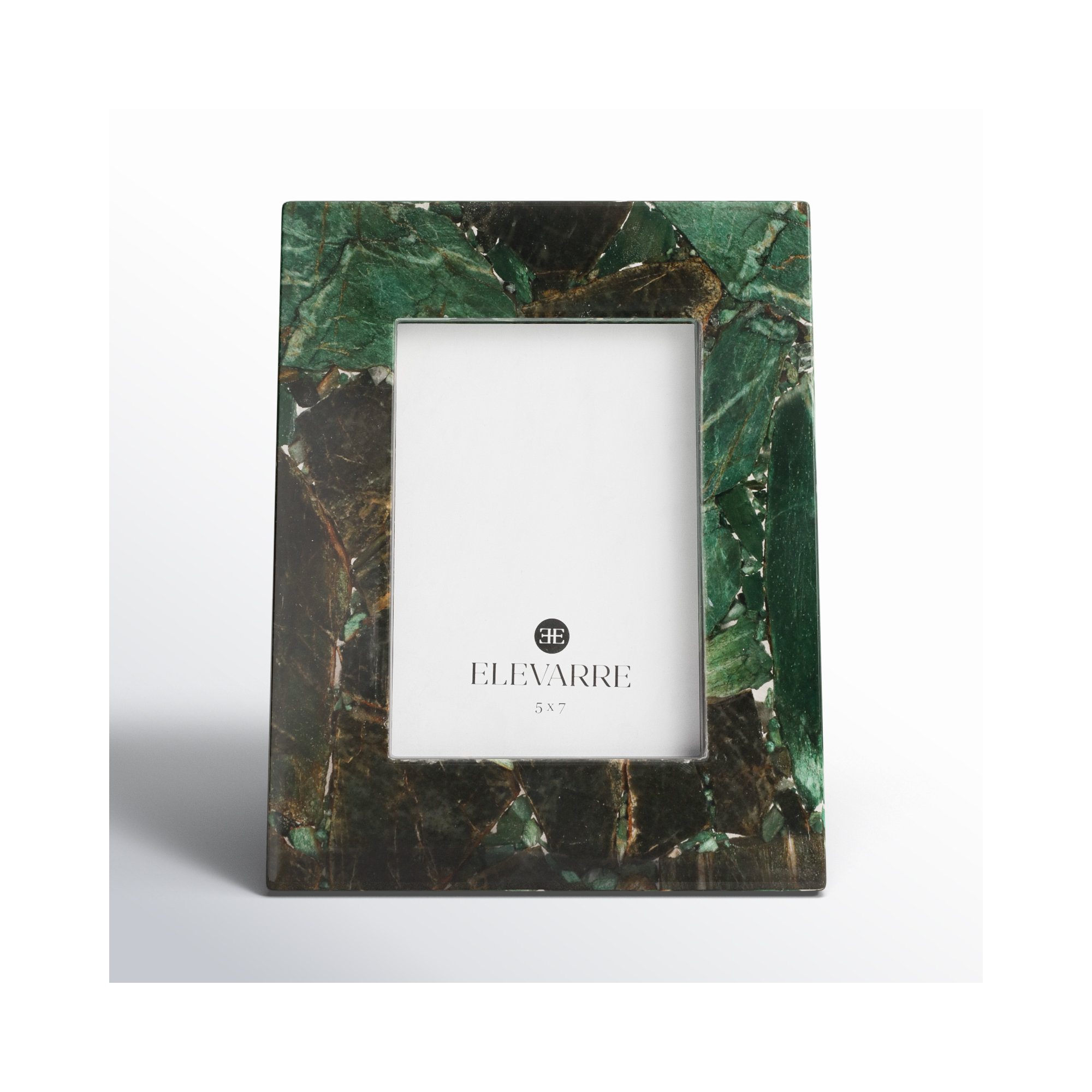 Blaine Light Malachite Photo Frame, 5" x 7", Green