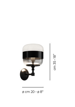 Futura Wall Lamp P White Black Matt Black 1 E26 Ul, White;Matt Black