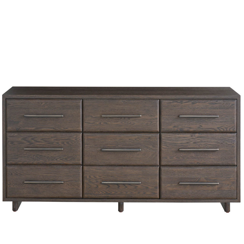 Modern 9 - Drawer Dresser, Brown