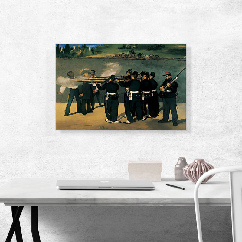 «The Excutation of Emperor Maximilian 1869» par Édouard Manet, reproduction d'art sur toile tendue