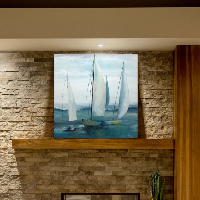 «Out to Sea», peinture, H 10 po x l 10 po x P 1,5 po, Toile tendue