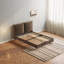 Guyii Modern Super King Dark Brown Platform Bed Frame 180 x 200 cm with Wingback Headboard-120392644