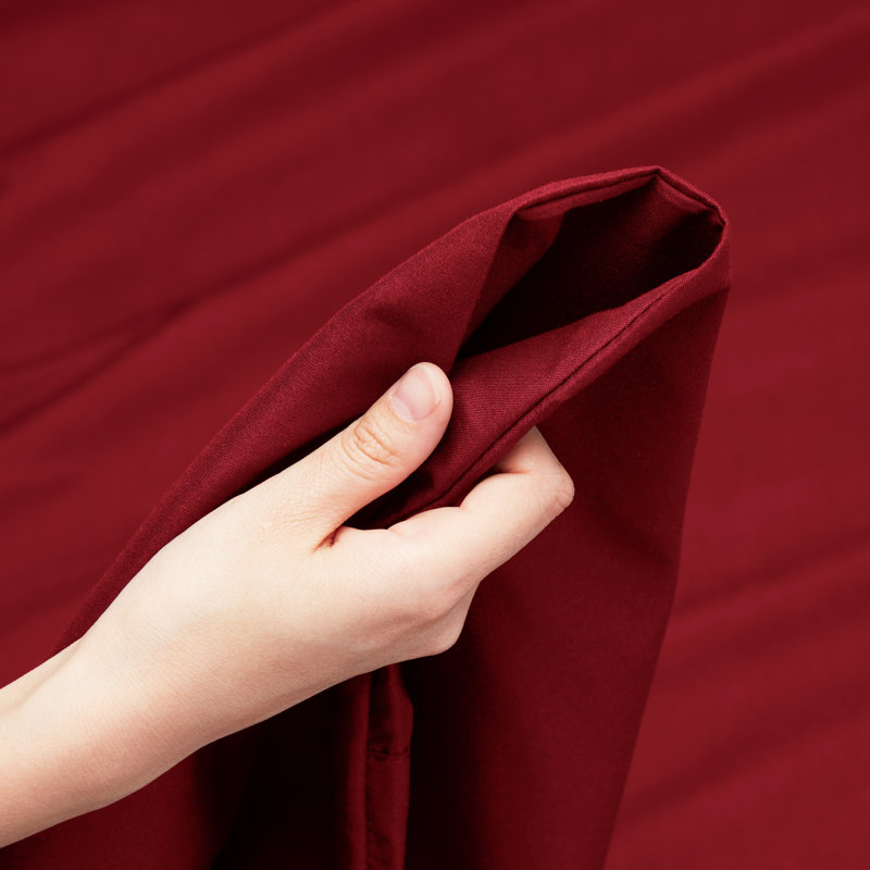 Ensemble de draps luxueux en microfibre, Simple, Rouge vin