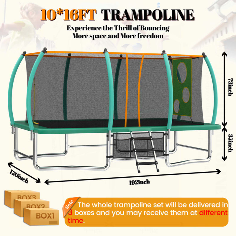 Trampoline carré 10X16FT