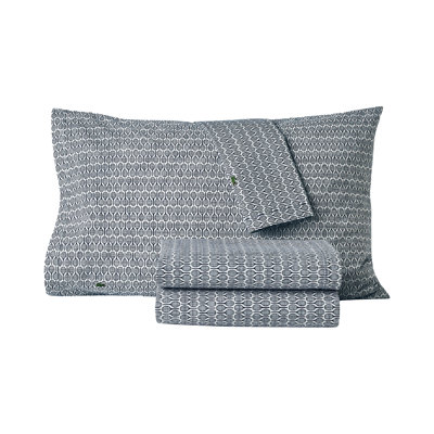 Lacoste Racquets 100% Cotton Percale Sheet Set