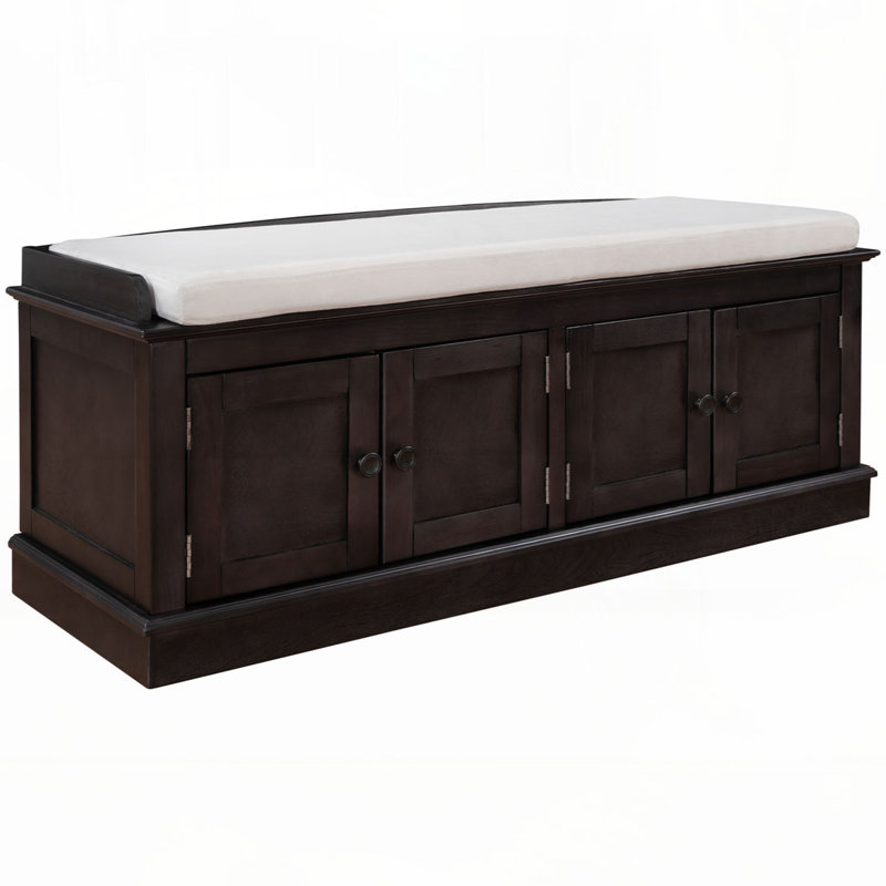 Banc de rangement rembourré, Espresso