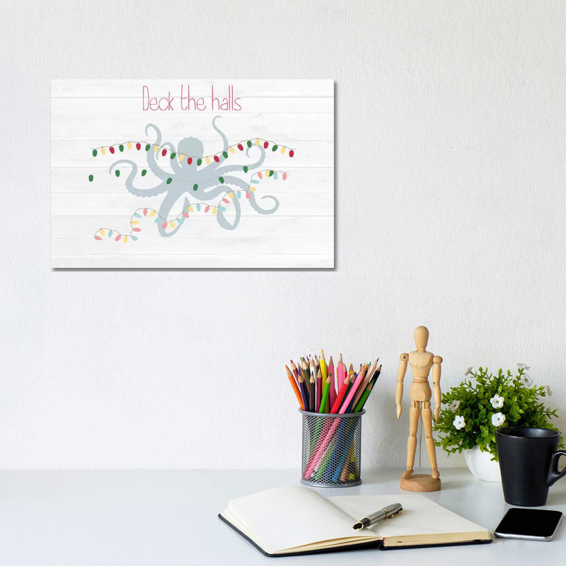 Seas And Greetings by Sheldon Lewis - Wrapped Canvas Print, 20.32 cm H x 30.48 cm W