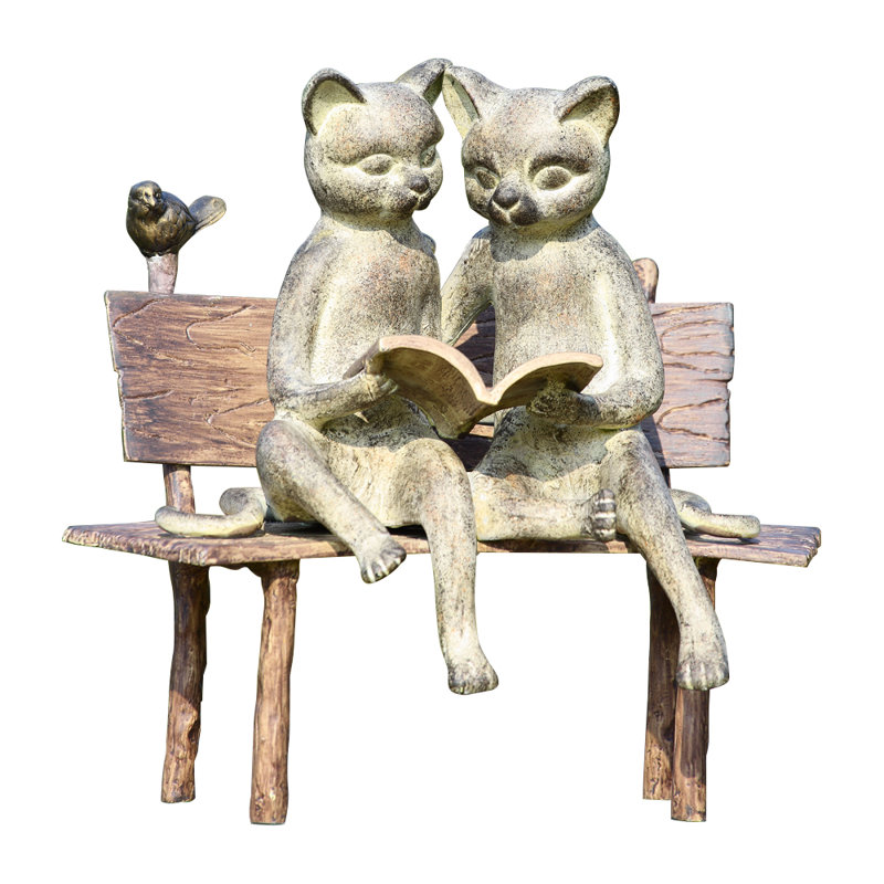 Pineland Cat Metal Garden Statue
