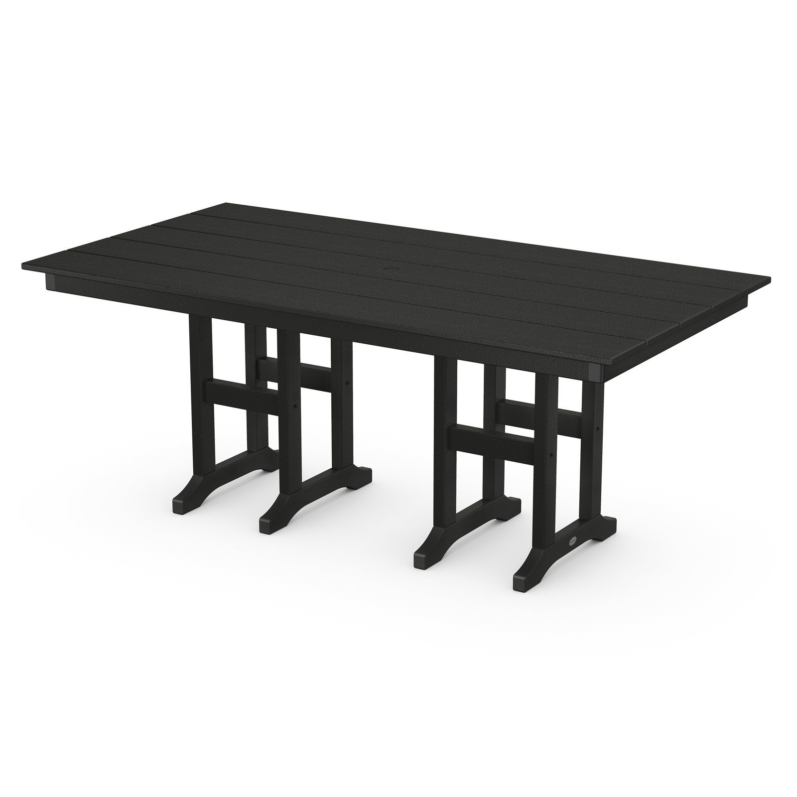 POLYWOOD® Tables Patio Dining Table, Black, 29.06"H x 37.72"W x 72"L
