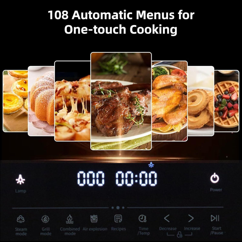 Luku 24" Black Electric Convection Wall Oven with Touch Control