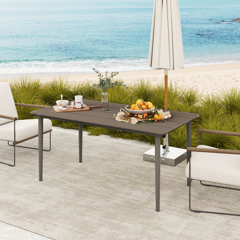Garden Dining Table, Dark Grey