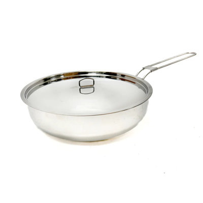 Stainless Steel Camp Skillet And Lid