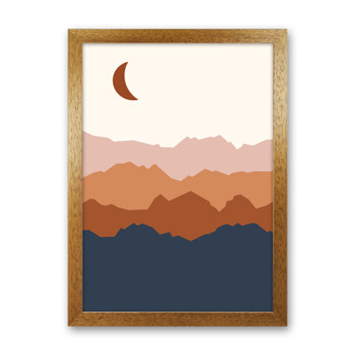 Moon Blue Mountain 01 - Print