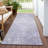 Machine Washable Indoor/Outdoor Xhevrie Lavender Rug-1263714255