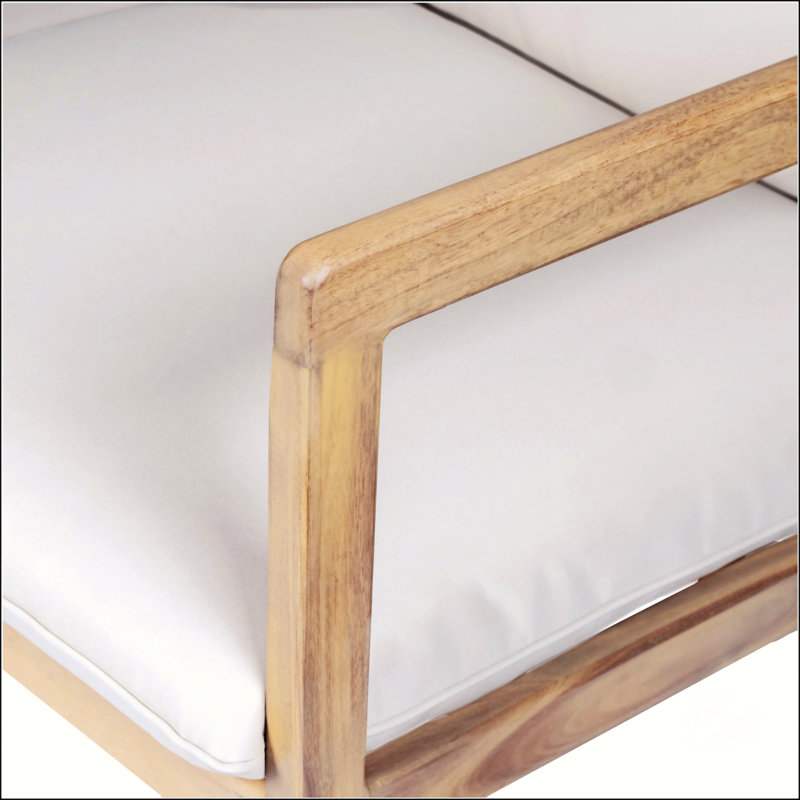 Causeuse d'extérieur en bois d'acacia avec table basse