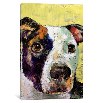 Pit Bull Portrait by Michael Creese - Unframed Gallery-Wrapped Canvas Giclée on Canvas