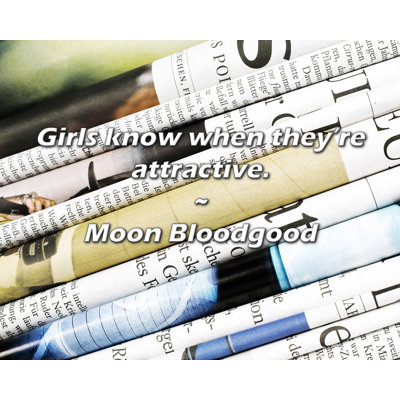 Citation artistique «Les filles savent quand elles sont attrayantes». Toile tendue par Moongood