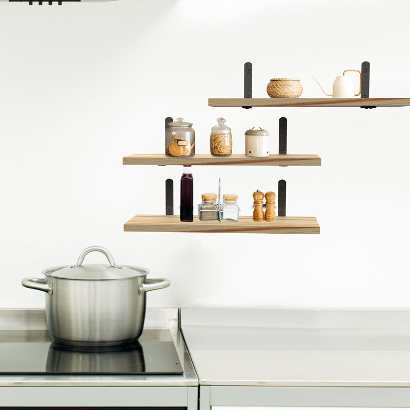 Gosney 15.74'' W Solid Wood Wall Mounted Shelving Unit