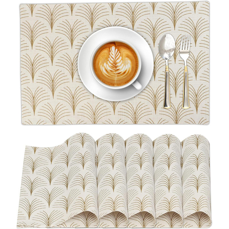 Ensemble de 6 napperons modernes pour table de salle à manger, ensemble de napperons de cuisine et linge de table pour les repas de Noël