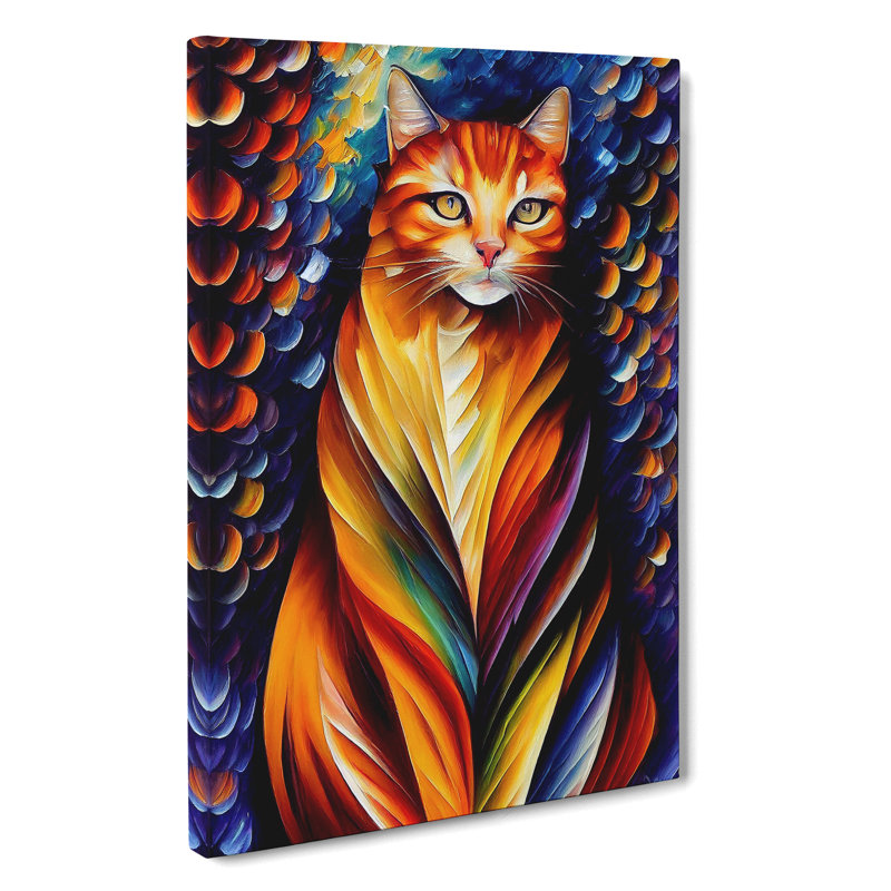 Cat Portrait No.1 - Wrapped Canvas Print, 60cm H x 40cm W x 3cm D