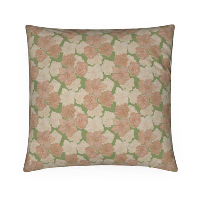 Trois Fleurs Square Pillow Cover & Insert