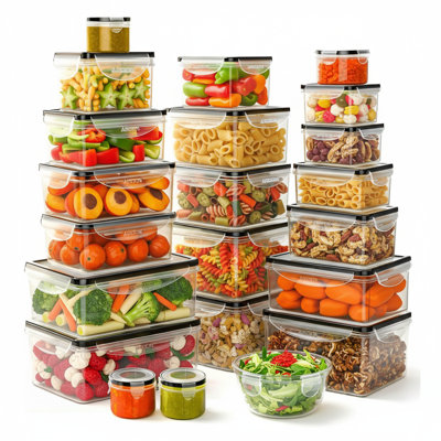 40 Pcs 85 Oz. Paper Food Storage Container with 20 containers & 20 lids